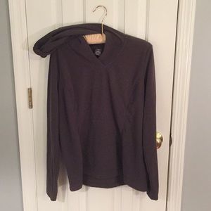 REI women’s fleece hoodie taupe, size L